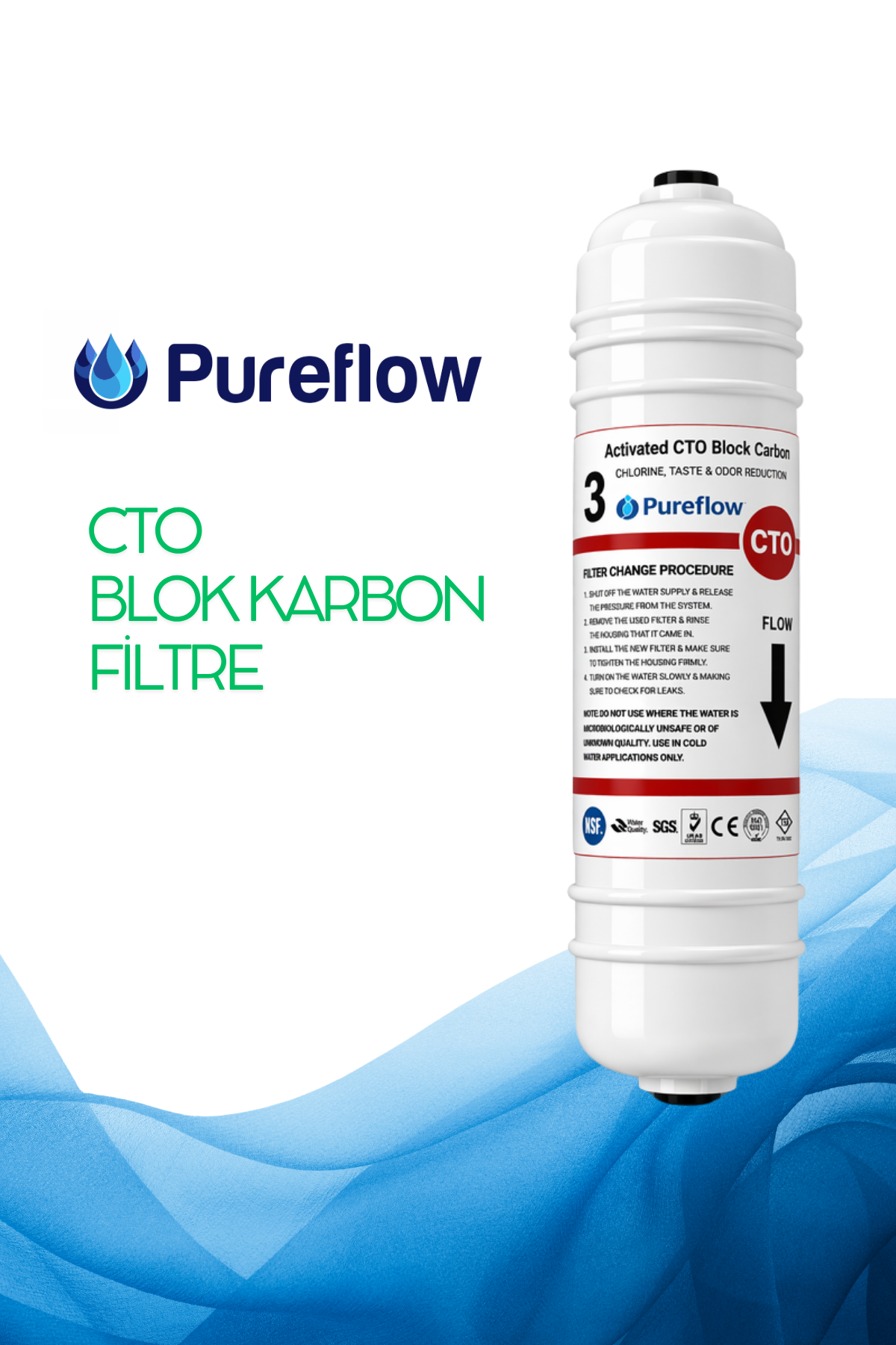 Pureflow CTO BLOK KARBON FİLTRE
